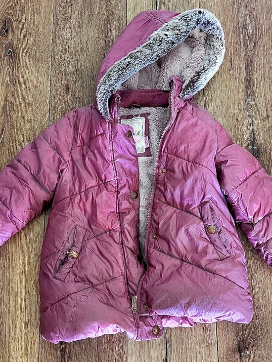 Original Mantaray British Design Other - Dusty Pink Faux Fur Hooded Puffer Coat